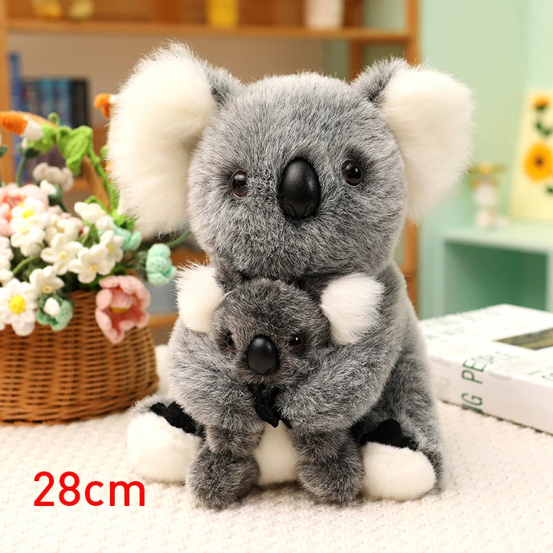 Lovely Australia Koala Plush Toys Furry Koala Bear Plush Dolls Stuffed Soft Animal Pillow for Friend Birthday Christmas Gift