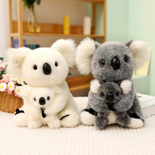 Lovely Australia Koala Plush Toys Furry Koala Bear Plush Dolls Stuffed Soft Animal Pillow for Friend Birthday Christmas Gift